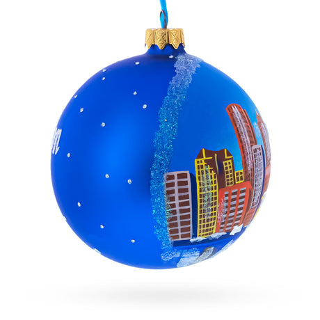 Boston, Massachusetts Glass Ball Christmas Ornament 3.25 InchesUkraine ,dimensions in inches: 3.25 x 3.25 x 3.25