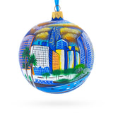 Glass I Love Los Angeles, California Glass Ball Christmas Ornament 4 Inches in Multi color Round