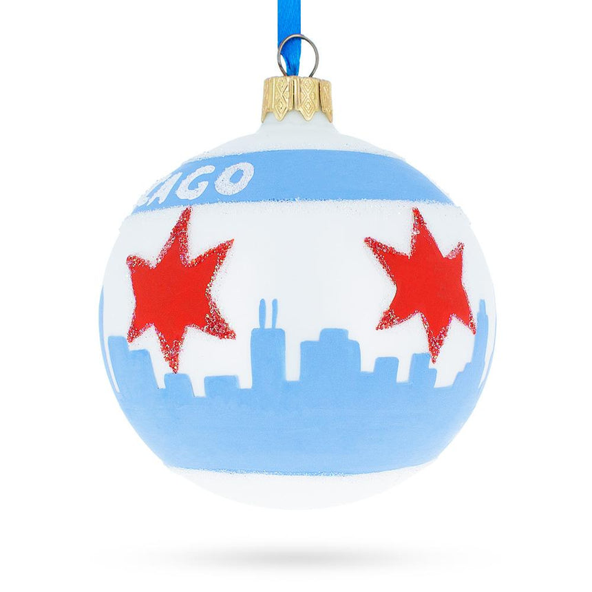 Buy Christmas Ornaments Travel North America USA Illinois Chicago by BestPysanky Online Gift Ship