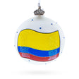 Glass Flag of Colombia Glass Ball Christmas Ornament 3.25 Inches in Multi color Round