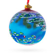 Glass Claude Monet's 1907 'Water Lilies' Masterpiece Glass Ball Christmas Ornament 4 Inches in Multi color Round