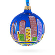 Glass Boston, Massachusetts, USA Glass Ball Christmas Ornament 3.25 Inches in Multi color Round