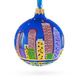 Glass Boston, Massachusetts, USA Glass Ball Christmas Ornament 3.25 Inches in Multi color Round