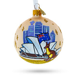 Glass Sydney Opera House, Australia Glass Christmas Ornament 3.25 Inches in Multi color Round