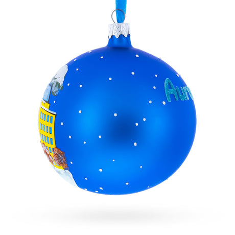 Aurora, Colorado Glass Ball Christmas Ornament 4 InchesUkraine ,dimensions in inches: 4 x 4 x 4