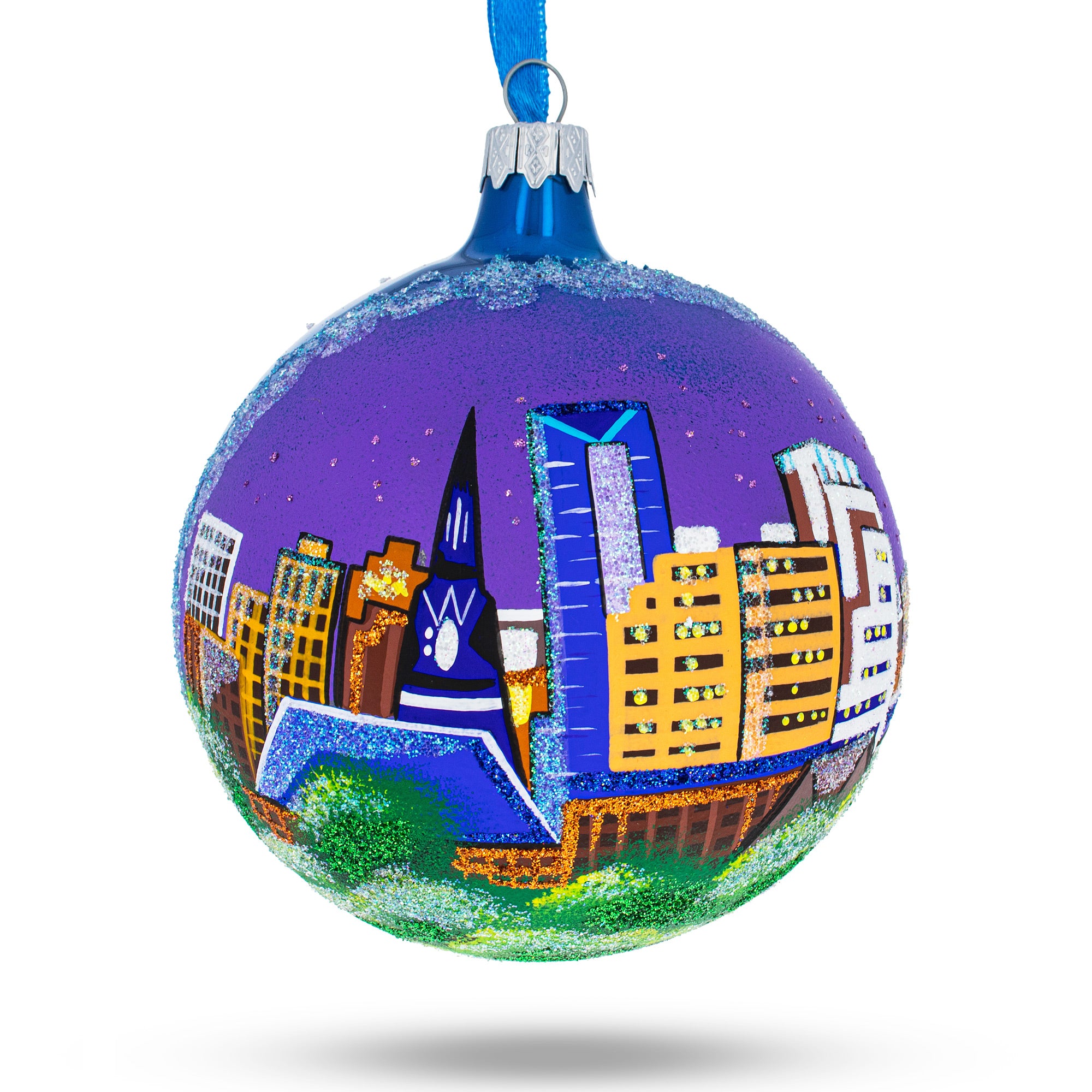 Lexington Kentucky Glass Ball Christmas Ornament 4 Inches