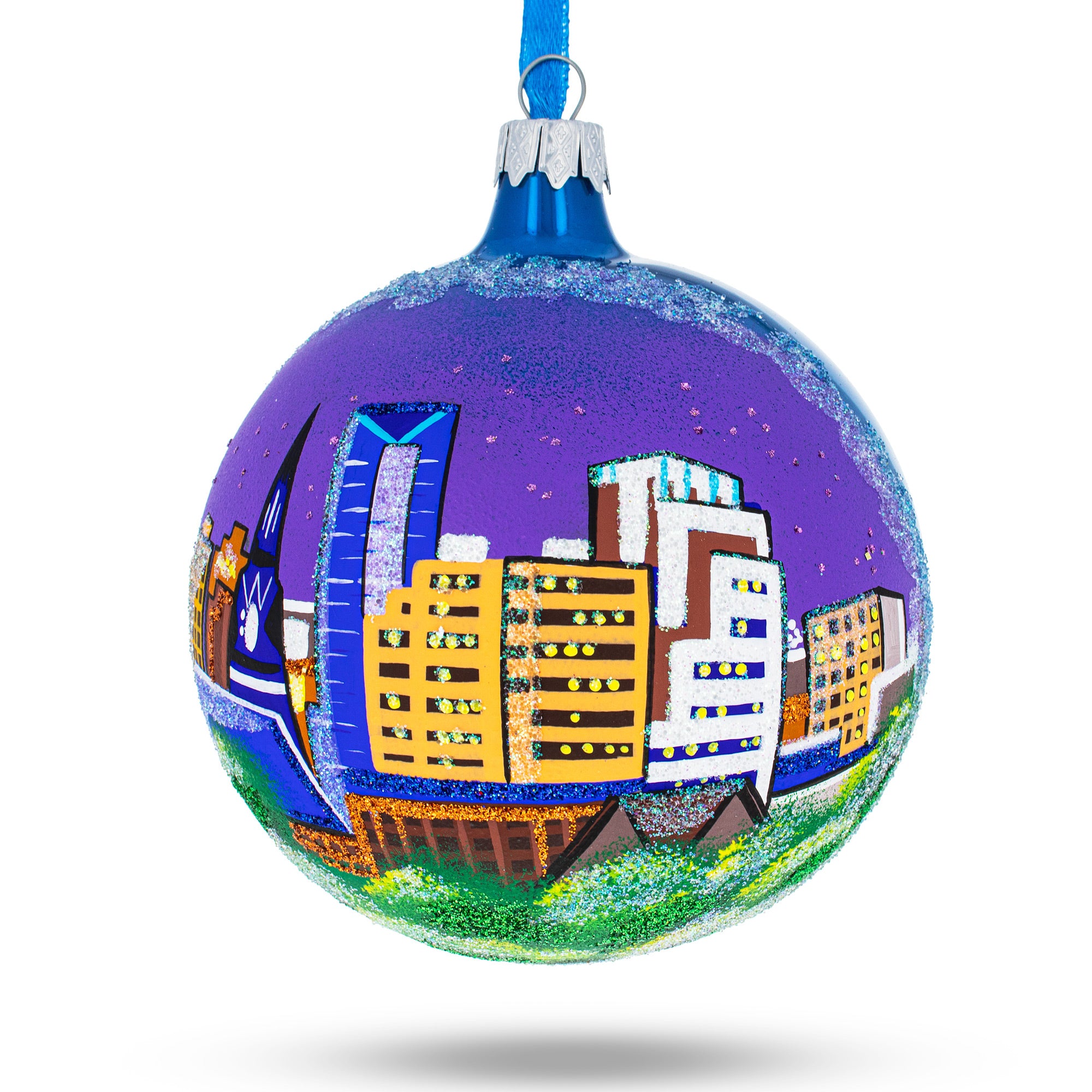 Lexington Kentucky Glass Ball Christmas Ornament 4 Inches