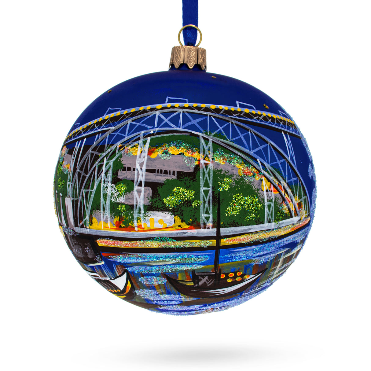 Copacabana, Rio de Janeiro, Brazil Glass Ball Christmas Ornament 4 Inches