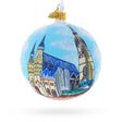 Glass St. Stephen's Cathedral, Vienna, Austria Glass Ball Christmas Ornament 4 Inches in Blue color Round