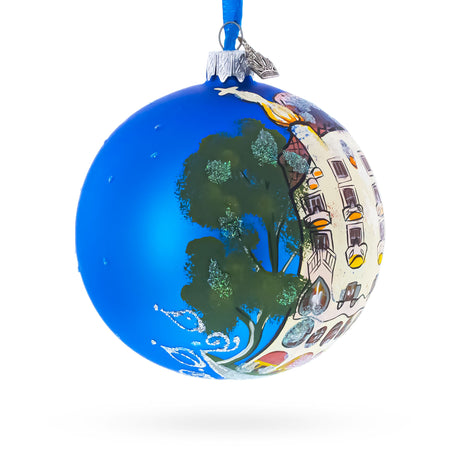 Casa Batllo, Barcelona, Spain Glass Ball Christmas Ornament 4 InchesUkraine ,dimensions in inches: 4 x 4 x 4