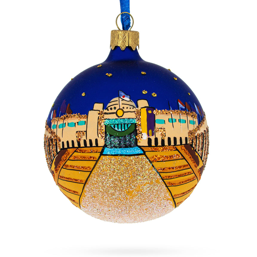 Glass The War Memorial of Korea Glass Ball Christmas Ornament 3.25 Inches in Multi color Round