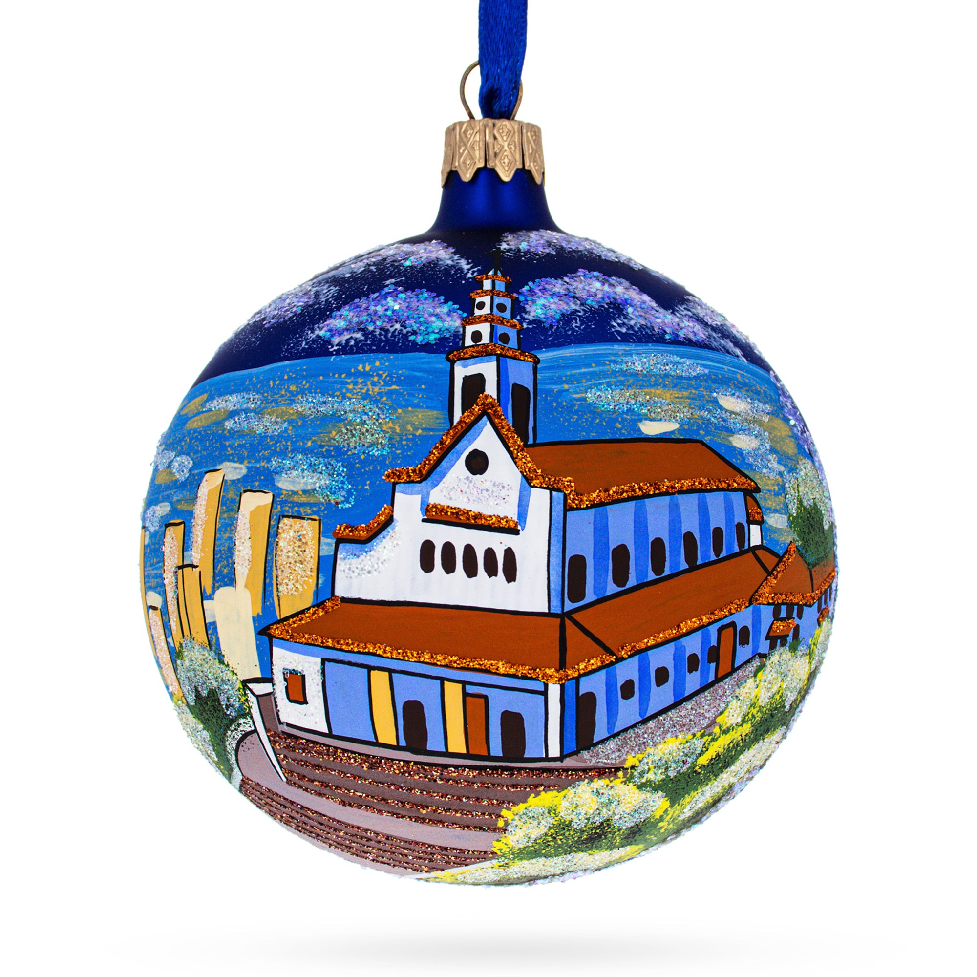 Copacabana, Rio de Janeiro, Brazil Glass Ball Christmas Ornament 4 Inches