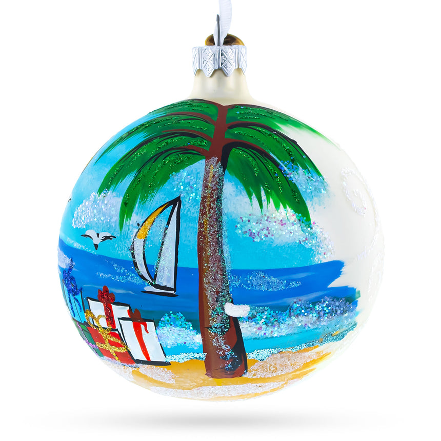 Buy Christmas Ornaments Santa Beach Vacations by BestPysanky Online Gift Ship