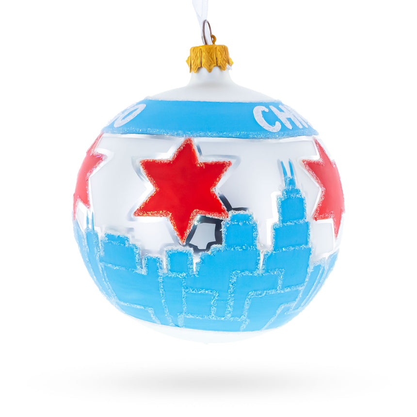 Buy Christmas Ornaments Travel North America USA Illinois Chicago by BestPysanky Online Gift Ship