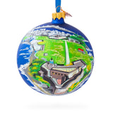 Glass Castillo San Felipe del Morro, San Juan, Puerto Rico Glass Ball Christmas Ornament 4 Inches in Multi color Round