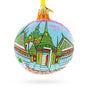 Glass Wat Phra Chetuphon (Wat Pho), Bangkok, Thailand Glass Ball Christmas Ornament 4 Inches in Multi color Round