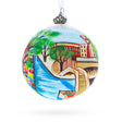 Glass River Walk in San Antonio, Texas, USA Glass Ball Christmas Ornament 4 Inches in Multi color Round