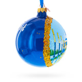 Detroit Riverfront, Detroit, Michigan, USA Glass Ball Christmas Ornament 4 InchesUkraine ,dimensions in inches: 4 x 4 x 4