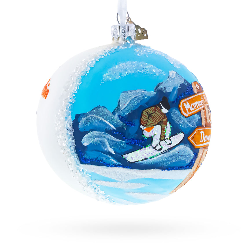 Mammoth Mountain Ski Area, California, USA Glass Ball Christmas Ornament 4 InchesUkraine ,dimensions in inches: 4 x 4 x 4