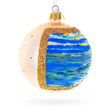 Sunset at the Ocean Painting Glass Ball Christmas Ornament 4 InchesUkraine ,dimensions in inches: 4 x 4 x 4