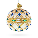 Glass Glass Ball Christmas Ornament in Gold color Round