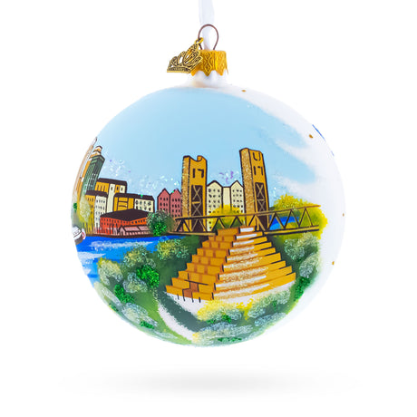 Buy Christmas Ornaments Travel North America USA California Sacramento by BestPysanky Online Gift Ship