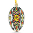 Glass Traditional Ukrainian Pysanka Glass Egg Ornament 4 Inches in Multi color Oval