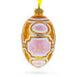 Glass 1914 Catherine the Great Royal Glass Egg Ornament 4 Inches in Gold color Oval