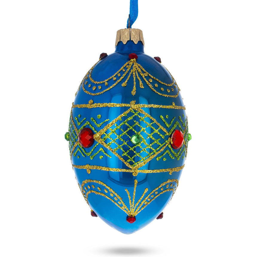 Buy Christmas Ornaments Glass Egg Geometrical by BestPysanky Online Gift Ship