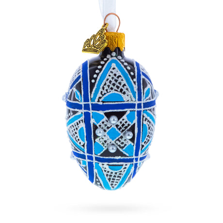 Buy Christmas Ornaments Glass Egg Geometrical by BestPysanky Online Gift Ship