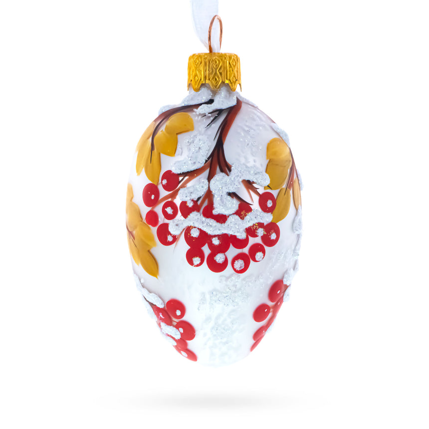 Buy Christmas Ornaments Glass Egg Flowers by BestPysanky Online Gift Ship