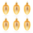 Glass Set of 6 Rose Gold Mini Glass Egg Ornaments 2.9 Inches in Gold color Oval