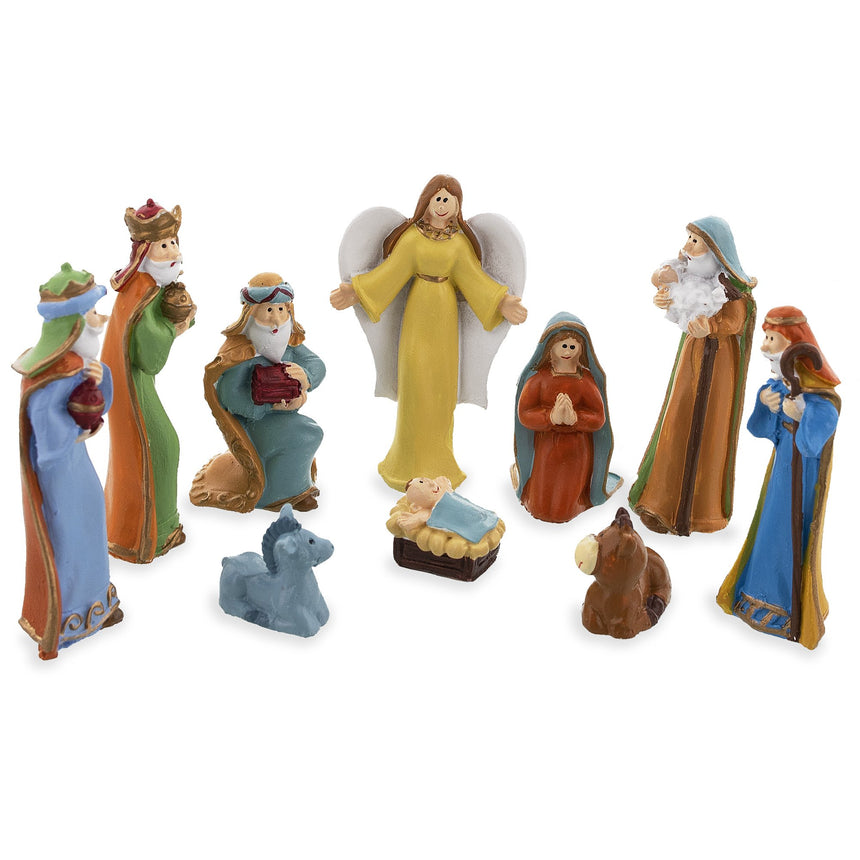 BestPysanky online gift shop sells Nativity scene set figures Jesus religious gifts Catholic church wooden