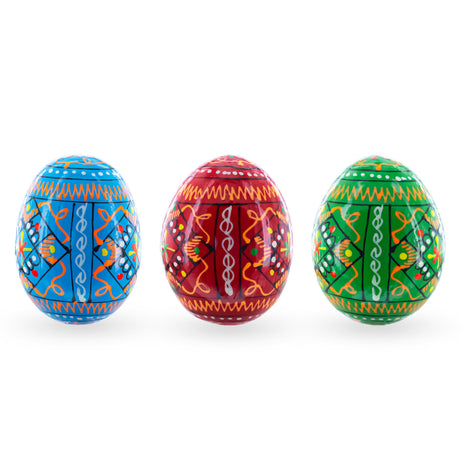 Buy Easter Eggs Wooden Set of 3+ by BestPysanky Online Gift Ship