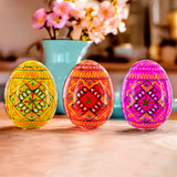 Buy Easter Eggs Wooden Set of 3+ by BestPysanky Online Gift Ship