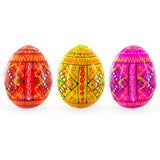 Buy Easter Eggs Wooden Set of 3+ by BestPysanky Online Gift Ship