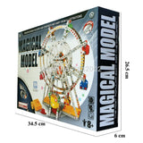 Rotating Motorized with LED Lights Metal Ferris Wheel Model Kit (954 Pieces) 14 Inches