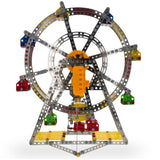 Rotating Motorized with LED Lights Metal Ferris Wheel Model Kit (954 Pieces) 14 Inches