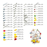 Rotating Motorized with LED Lights Metal Ferris Wheel Model Kit (954 Pieces) 14 Inches