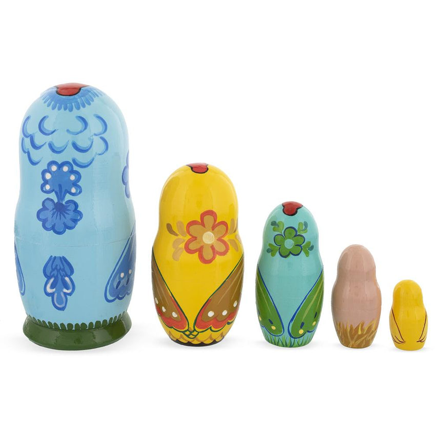 BestPysanky online gift shop sells animals stackable matryoshka stacking toy babushka Russian authentic for kids little Christmas nested matreshka wood hand painted collectible figurine figure statuette