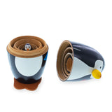 Set of 5 Penguins Wooden Nesting Dolls 5 Inches ,dimensions in inches: 5 x 3.18 x