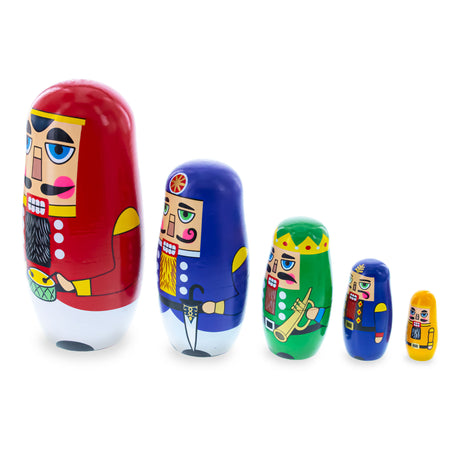 BestPysanky online gift shop sells stackable matryoshka stacking toy babushka Russian authentic for kids little Christmas nested matreshka wood hand painted collectible figurine figure statuette