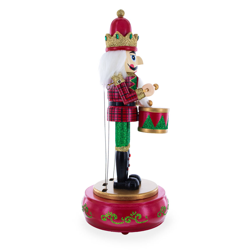 Animated Nutcracker the Drummer Musical Figurine 13 Inches ,dimensions in inches: 13 x 5 x 6.4