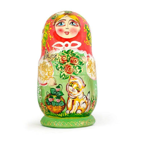 BestPysanky online gift shop sells animals stackable matryoshka stacking toy babushka Russian authentic for kids little Christmas nested matreshka wood hand painted collectible figurine figure statuette