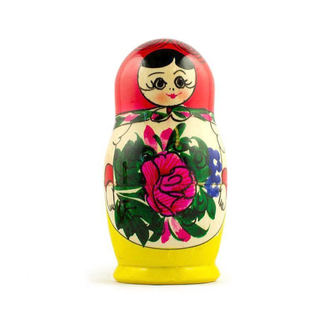 BestPysanky online gift shop sells traditional stackable matryoshka stacking toy babushka Russian authentic for kids little Christmas nested matreshka wood hand painted collectible figurine figure statuette floral flowers semenov