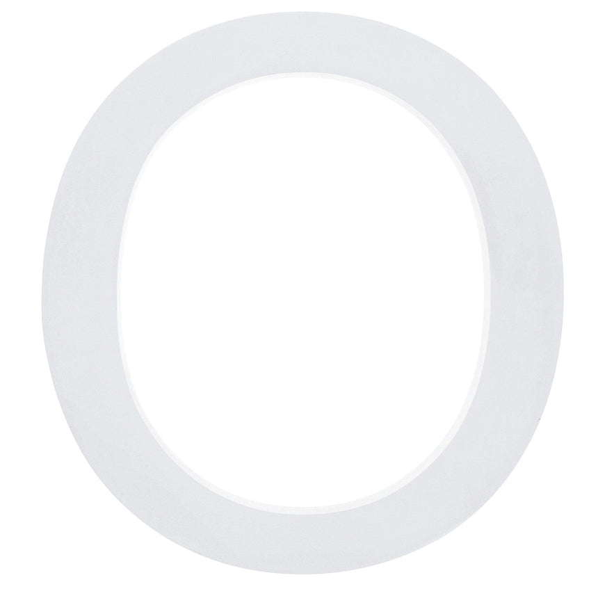 Wood Arial Font White Painted MDF Wood Letter O (6 Inches) in White color