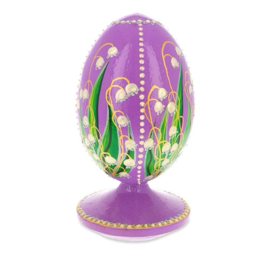 Wood 1898 Lilies Of The Valley Royal Wooden Egg in Multi color Oval