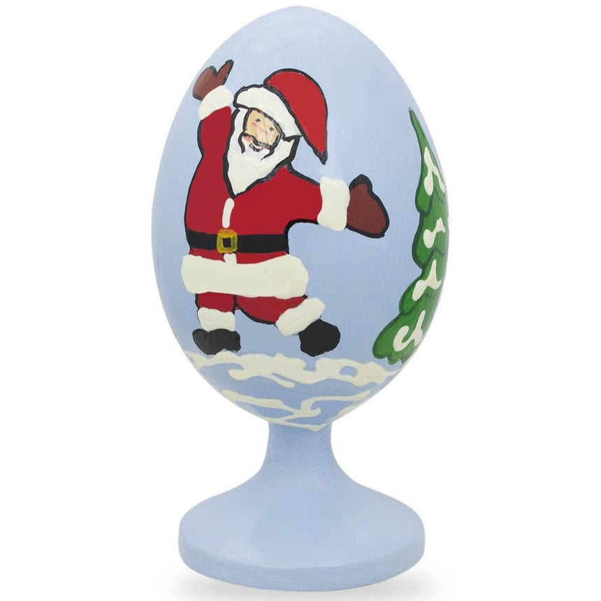 Shop Santa with Christmas Tree Unfinished Wooden Christmas Figurine. Buy Easter Eggs Wooden Unfinished White Oval Wood for Sale by Online Gift Shop BestPysanky