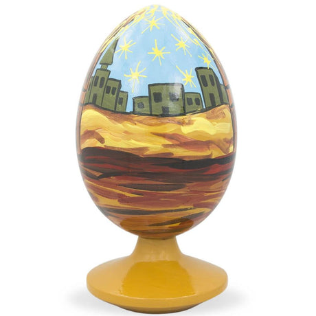 BestPysanky online gift shop sells Wooden carved figurine hand painted Ukrainian Easter egg pysanky