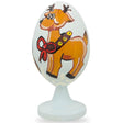 Wood Reindeer Wooden Figurine in Multi color Oval